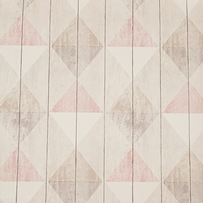 Rauten Dreieck Rosa Beige Weiß Holzmaserung Optik Panel Strukturtapete