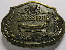 1993 Kessler American Whiskey Belt Buckle Smooth As Silk VTG Limited Edition