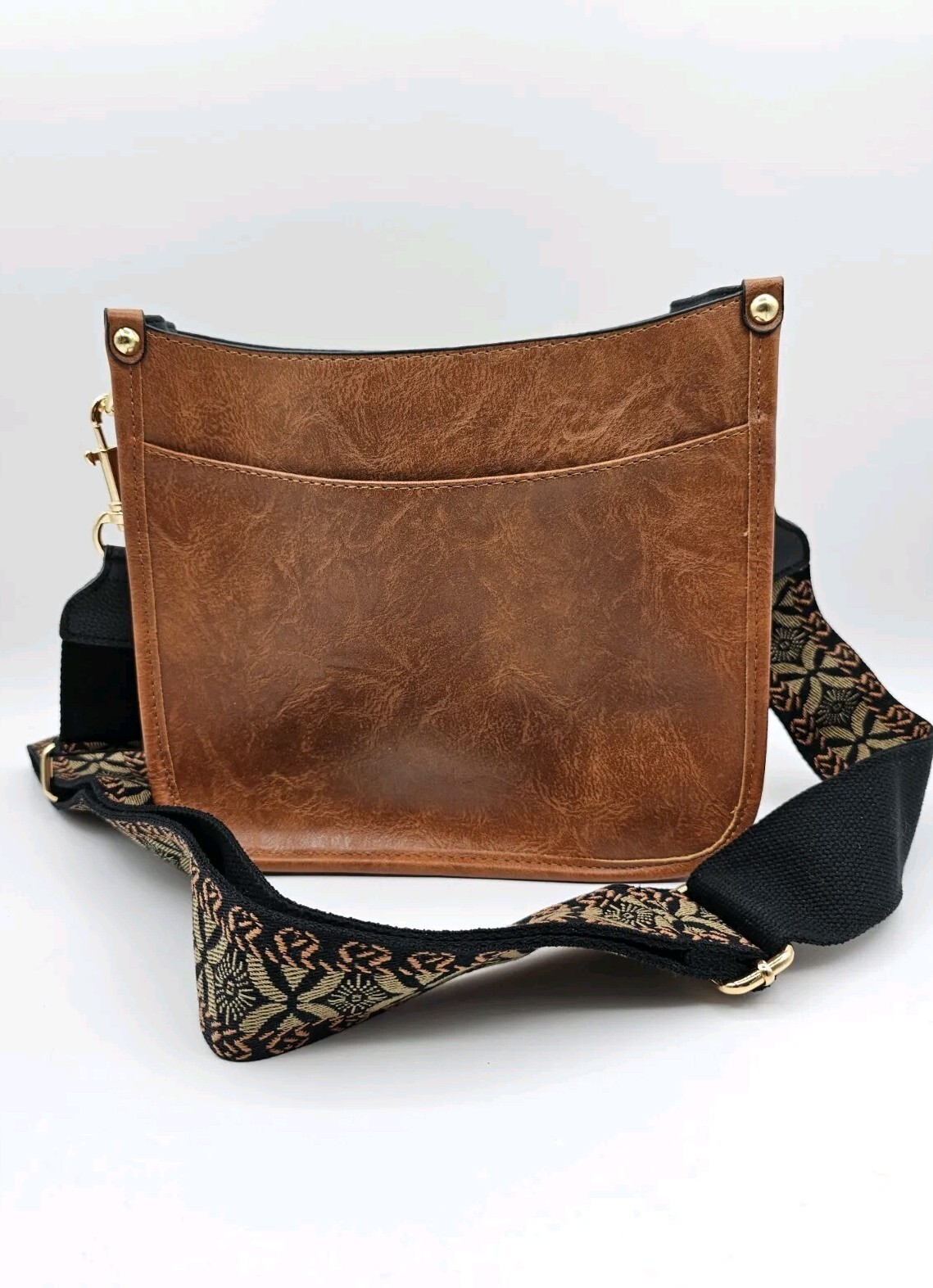 Vegan Leather Medium Crossbody Bag Thick Strap eBay