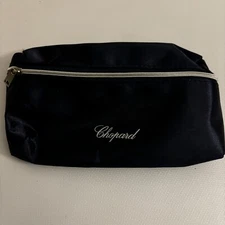Chopard First Class Turkish Airlines Amenity Bag Navy Blue Satin