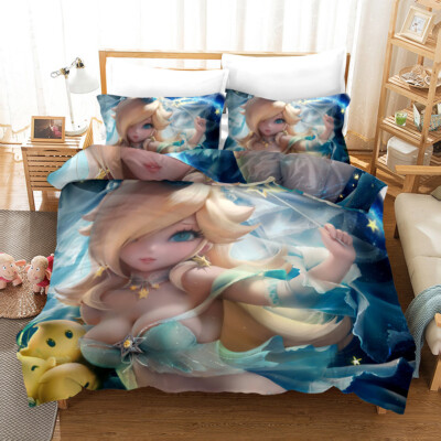 Anime goddess 3D Bettwäsche Set 2/3tlg Bettbezug Kissenbezug Einzel/Doppel LH