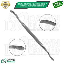 Dental Bone File #10 Double Ended 7" Surgical Dentist Instruments German Grade