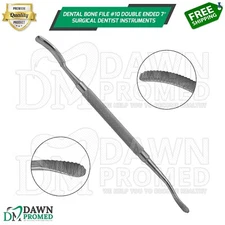 Dental Bone File #10 Double Ended 7" Surgical Dentist Instruments German Grade