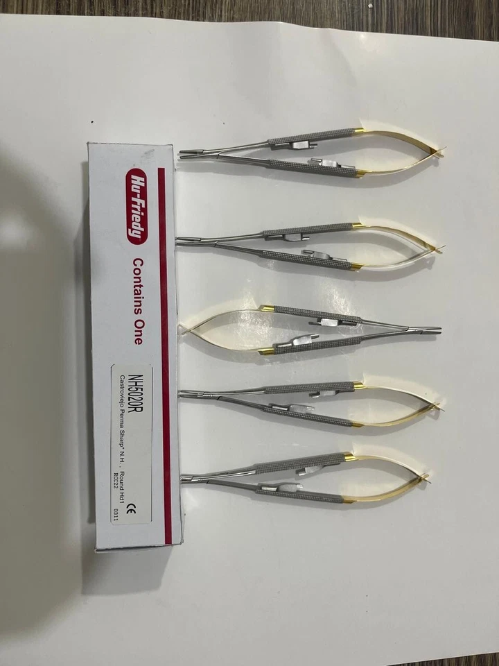 Lote de 5 Porta Agujas Rectas HU FRIEDY Castroviejo 5.5" 14cm NH5020 Foto 3 de 4