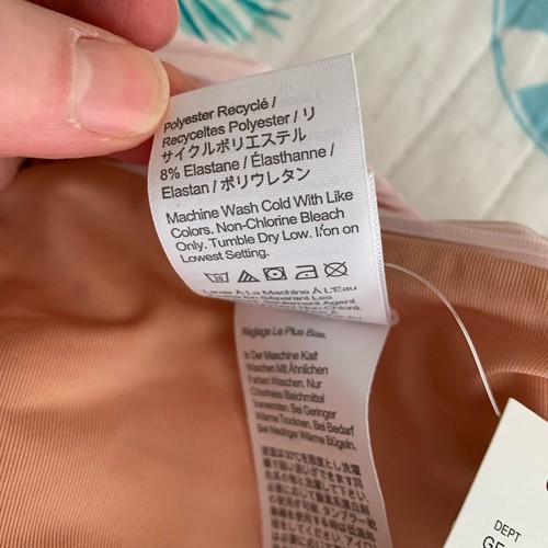 J. Crew Women’s Ribbed High Rise Swim Bikini Bottom Light Pink Size M BE808 NWT - Picture 9 of 9