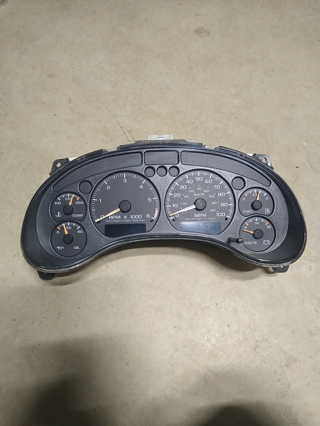19982005 Chevy S10 GMC Sonoma S15 Speedometer Instrument Cluster