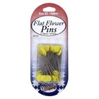 Yellow Flat Flower Pins Quilting Craft Sewing Clear Box of 55 pcs