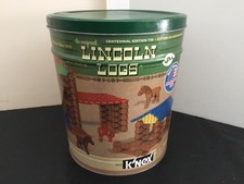 lincoln logs 100th anniversary tin building set