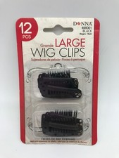 Donna Wig Clips. Perfect For Hair Extensions. 12 PCS-Large.Black