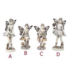 Elfen mit Metall-Fl&uuml;geln Vintage-Garten antik Fantasy formano 737083 Dekofiguren