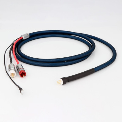 1m Silver Plated Shielding 5DIN Male to RCA Phono Tonearm Cable with Ground Wire