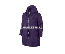 $320 WOMEN'S NIKE 700 DOWN FILL HOODED PARKA PURPLE BLACK S SMALL 805080-524