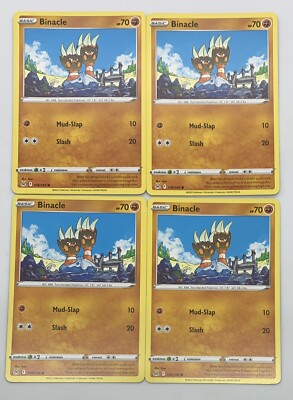 POKEMON TCG LOST ORIGIN Binacle x4 4x Common Playset #106/196 Pack ...