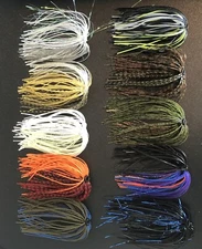 Bass Jig Skirts - Lot Of 10 - Assorted Colors (Colors Will Vary From Picture)