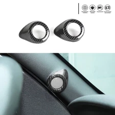 2x A-pillar Speaker Cover Trim Decor Bezels For Ford F150 2009-2014 Carbon Fiber