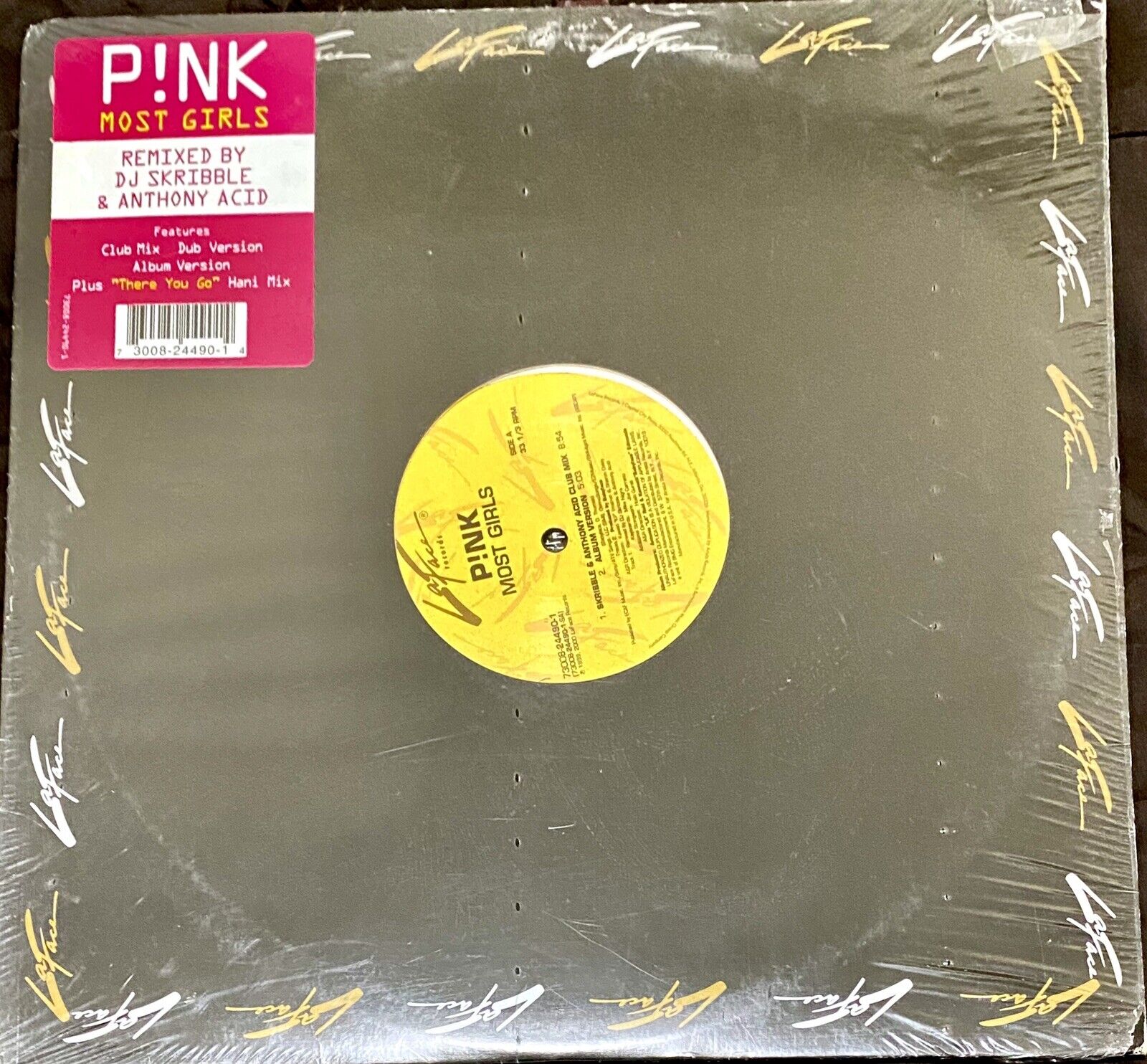 PINK "MOST GIRLS" & "THERE YOU GO" VINYL 12" SINGLE ORIGINAL 2000 LAFACE RECORDS