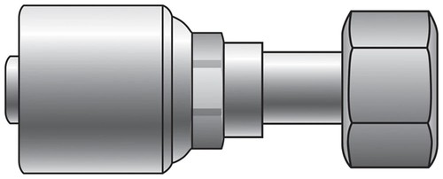 8G-6FJX MegaCrimp Coupling Female JIC 37 Flare Swivel - Picture 4 of 4