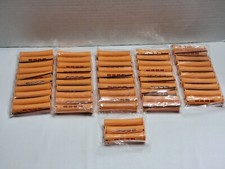 LOT OF 53 JUMBO TANGERINE / ORANGE COLD WAVE RODS PERMS UNBRANDED NEW SEALED