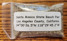 Santa Monica State Beach Pier Sand Soil Dirt Sample Los Angeles Apx. 30ml