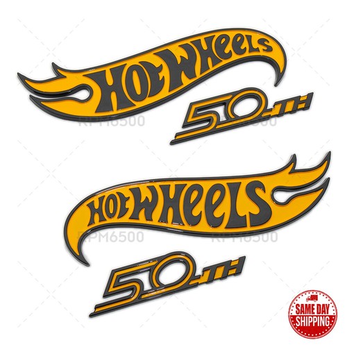 2x Camaro 3D Hot Wheels 50th Anniversary Letter Fender Marker Logo ...