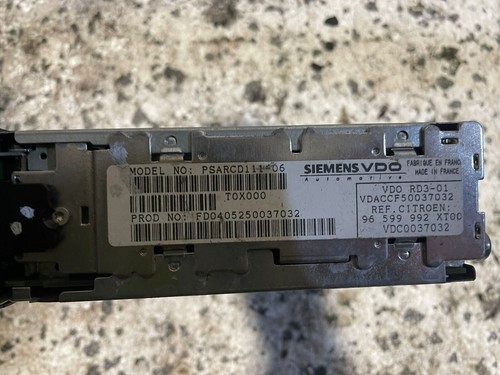CITROEN XSARA PICASSO RADIO CD PLAYER HEAD UNIT 96599992XT00 NO CODE C437 - Picture 3 of 5