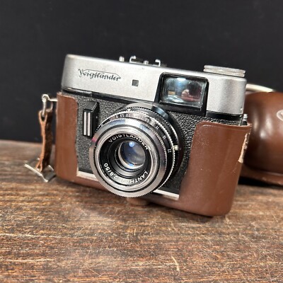 VOIGTLANDER Vitoret R Film 35mm camera Lanthar Lens w Leather case PRIORITY MAIL