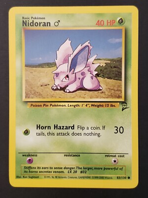83/130 NIDORAN - Base Set 2 - Pokmon TCG Card - Unlimited Edition M/NM |  eBay