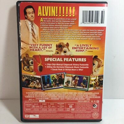 Alvin and the Chipmunks (DVD, 2007, Dual Side) | eBay