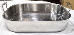 Cooks Supply Co. Heavy Duty 5 lb 13oz Stainless Steel Rotisserie Pan 16.5x14x3.5