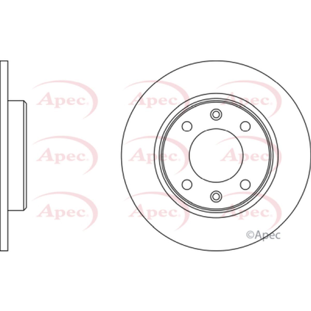 Apec Brake Disc Rear Single Premium 4246W9 4246X8 424952 424953 