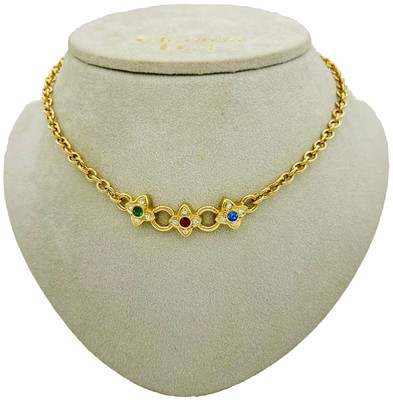 Wie Neu,Vintage Selten DIOR Sterne Kristall Kette/Choker/Schmuck 37-45cm.Etikett