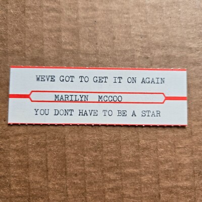 MARILYN MCCOO We've Got To Get It On Again JUKEBOX STRIP Record 45 rpm 7''