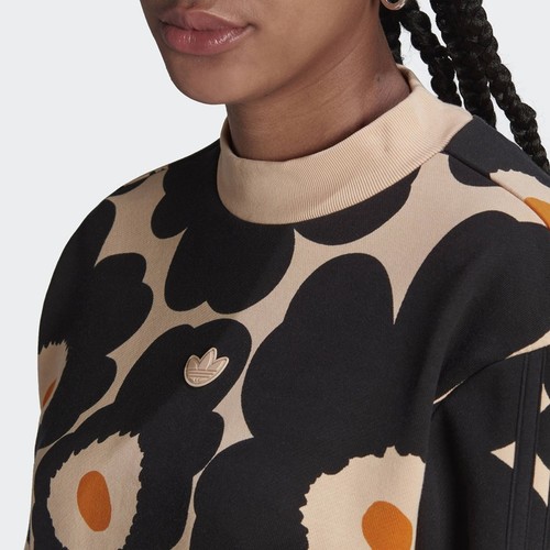 adidas X Marimekko Neck Sweatshirt Crop Designer Sweater Mohn Blumen H20190 - Bild 4 von 6