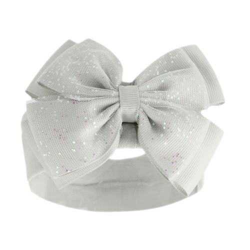 Baby Girls Headband Hairband Glitter Bow Sparkle Shiny Knot Elastic Soft Touch - Picture 33 of 83