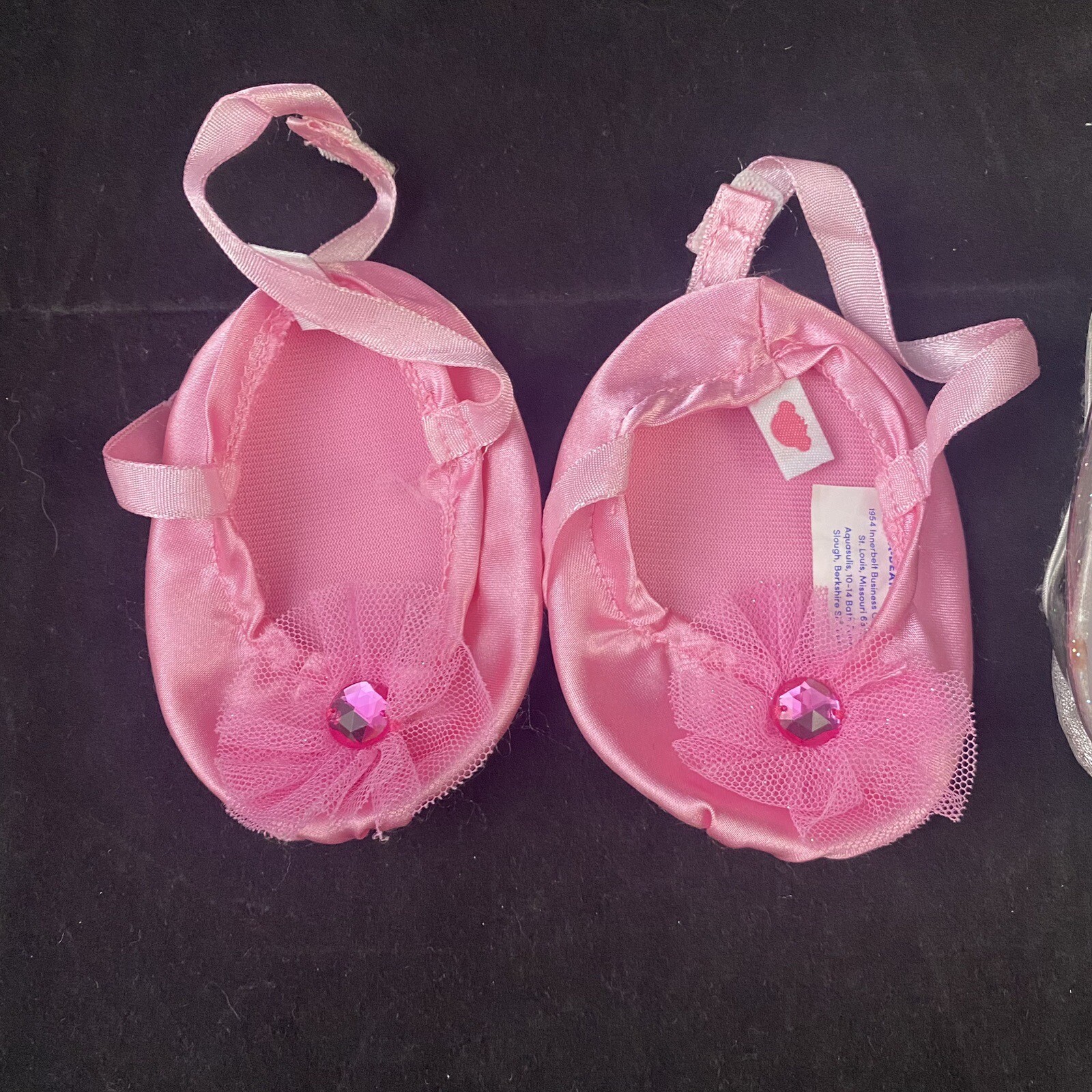 2x Build A Bear Shoes Lot Pink Ballet Slipper & Silver Clear Heels BABW eBay