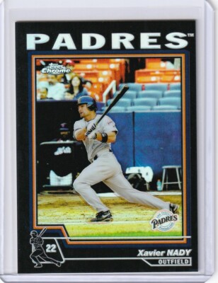 2004 Topps Chrome Black Refractor Xavier Nady #154