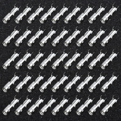 50 Motorrad Rundstecker + Rundsteckh&uuml;lsen 4mm Kabelschuh Mit Isolierung Sets Kit