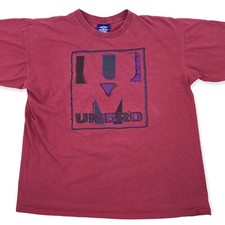 Vintage Umbro T-Shirt Made in USA Single Stitch Double Sided Graphic XL Soccer