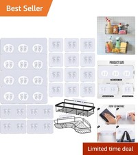 24Pack Shower Caddy Adhesive Hooks Replacement