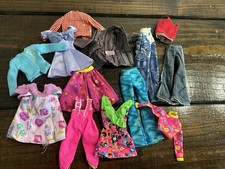 Vintage Lot Of 13 Assorted Barbie And Others Clothes Pants Shirts Sweaters 80s