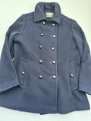 Mackintosh, Cappotto Vintage Mackintosh Blu Navy Lana Pea Donna M USA Fishermancore ✅descripti