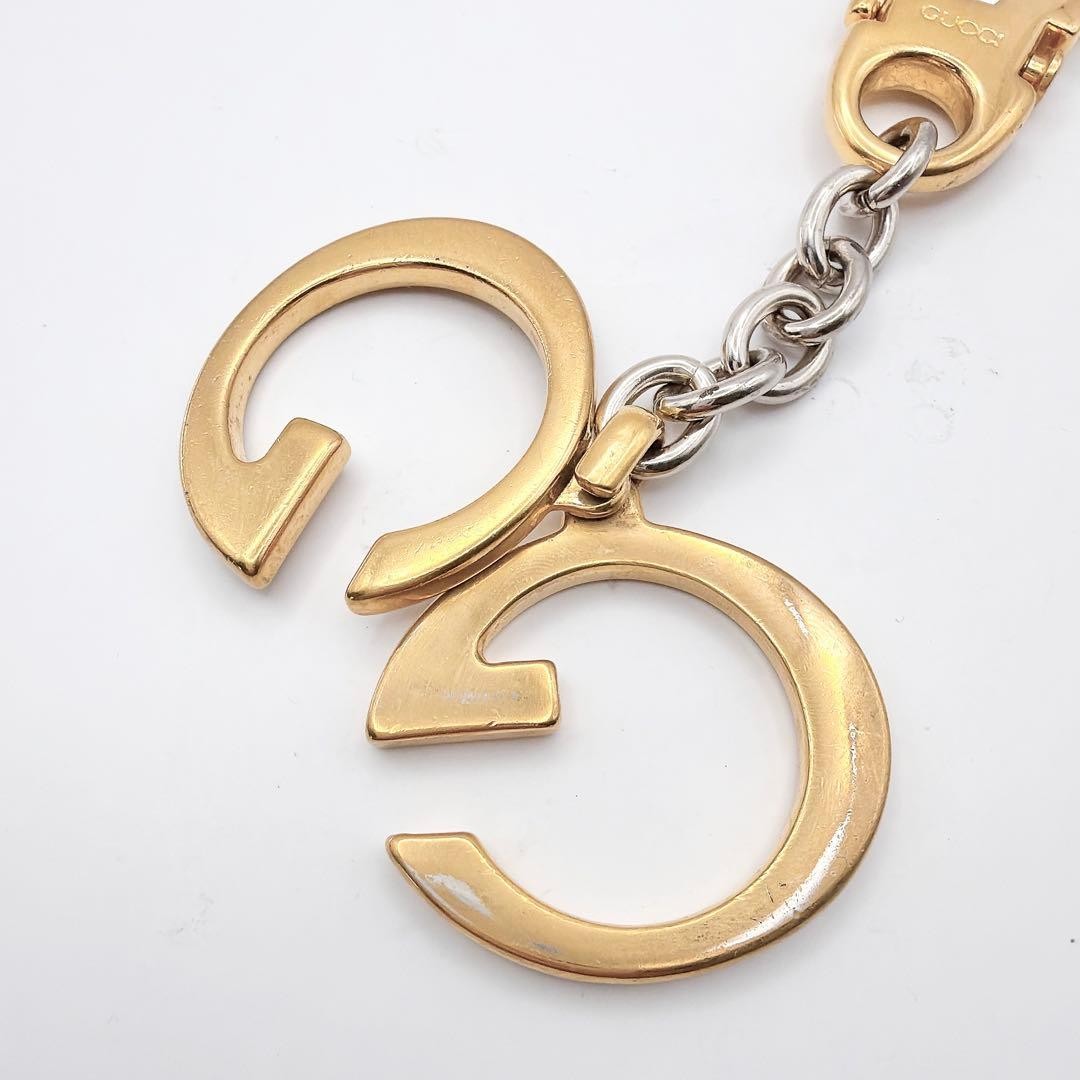 Gucci Interlocking Key Ring Gold Silver Metal 13c… - image 7