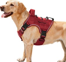 Heavy-Duty Tactical Dog Harness for Large Dogs, No Pull Adjustable Reflective...