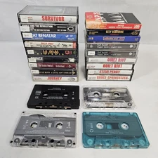 Lot of 22 Rock Heavy Metal Cassette Tapes Quiet Riot Van Halen Prince Pink Floyd
