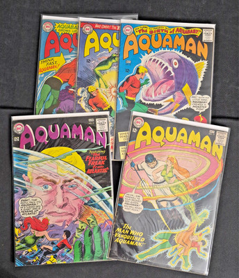 Aquaman Silver Age Comic Lot # 17 21 23 24 25 DC Comics 1960s Vintage