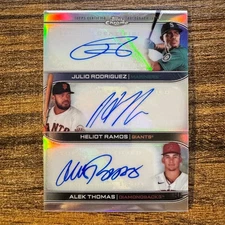 2022 Topps Chrome Sonic Julio Rodriguez Alek Thomas Heliot Ramos Auto #08/20 RC