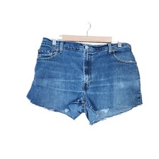 Levis Classic Relaxed Denim Jean Cut Off Shorts Womens Size 14