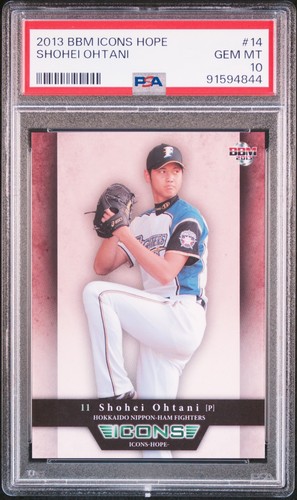 2013 BBM ICONS HOPE #14 SHOHEI OHTANI PSA 10 ROOKIE