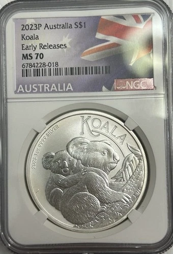 2023P Australia S$1 Koala Early Releases NGC MS 70