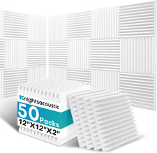 50 Pack Sound Proof Foam Panels for Walls, 2 X 12 X 12 Inches Acoustic Foam P...